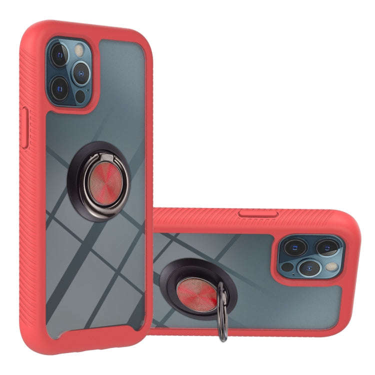 Starry Sky Solid Color Series Shockproof PC + TPU Protective Case with Ring Holder & Magnetic Fun...