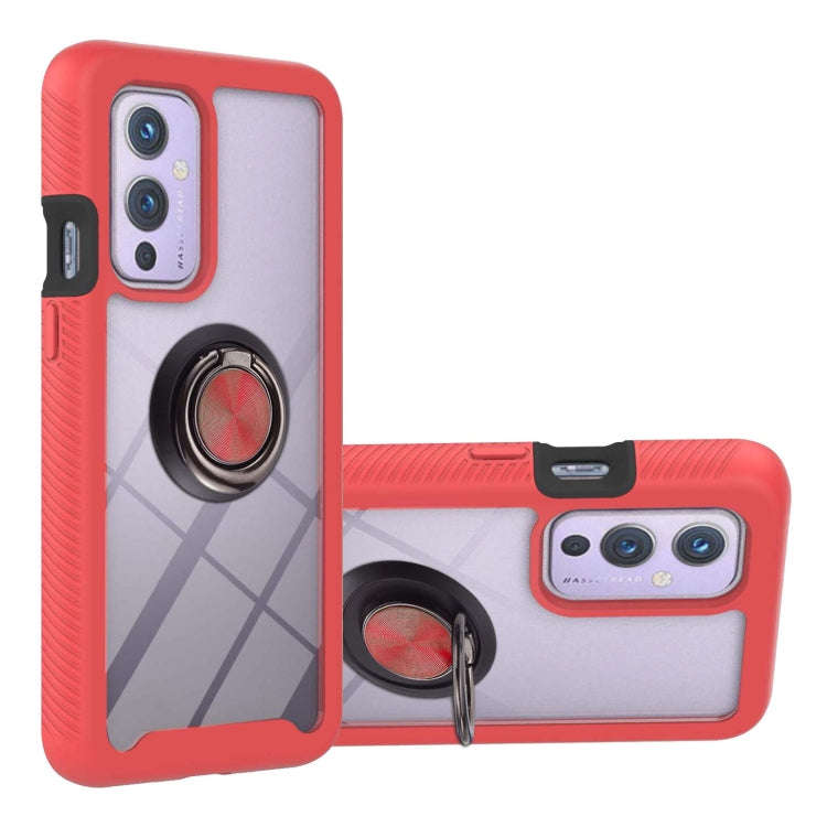 Starry Sky Solid Color Series Shockproof PC + TPU Protective Case with Ring Holder & Magnetic Fun...