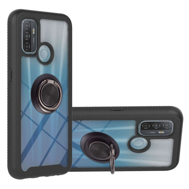 Starry Sky Solid Color Series Shockproof PC + TPU Protective Case with Ring Holder & Magnetic Fun...