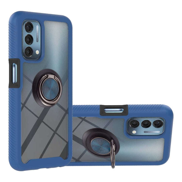 Starry Sky Solid Color Series Shockproof PC + TPU Protective Case with Ring Holder & Magnetic Fun...