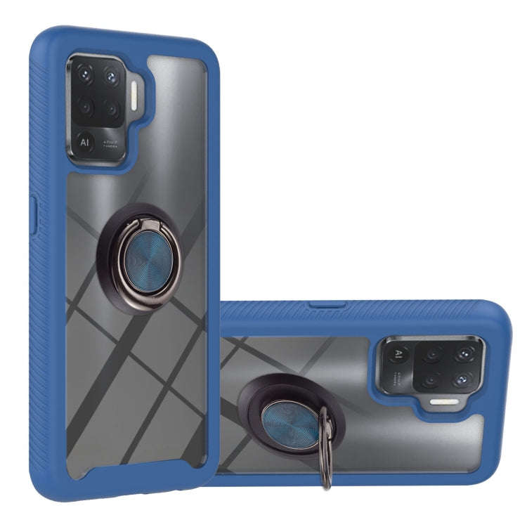 Starry Sky Solid Color Series Shockproof PC + TPU Protective Case with Ring Holder & Magnetic Fun...