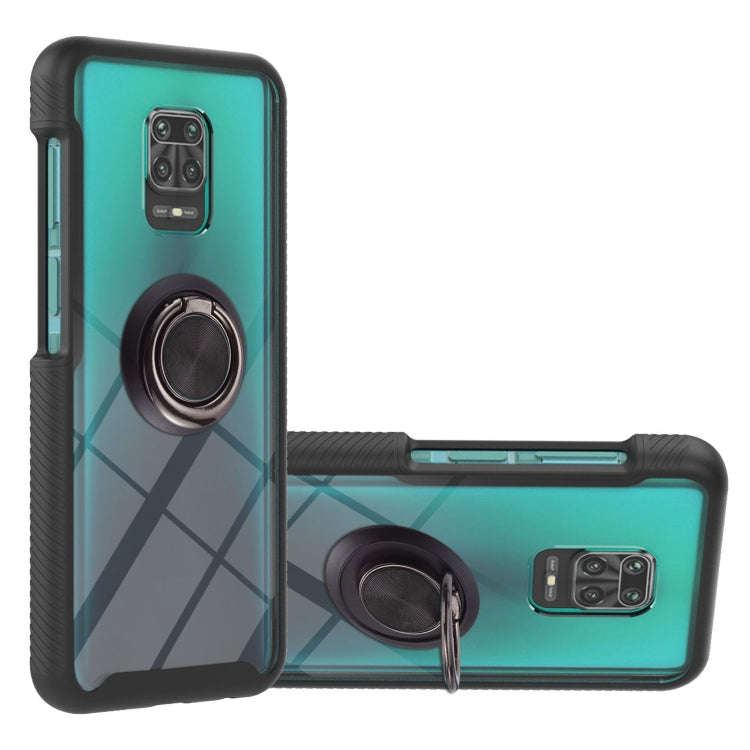 Starry Sky Solid Color Series Shockproof PC + TPU Protective Case with Ring Holder & Magnetic Fun...