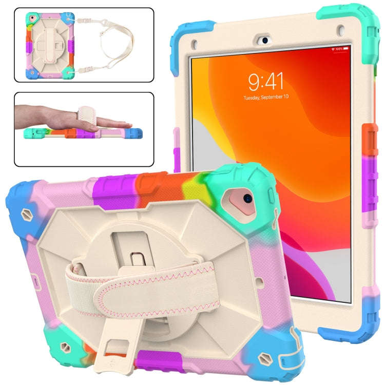 Contrast Color Robot Shockproof Silicon + PC Protective Case with Holder & Shoulder Strap, For iP...