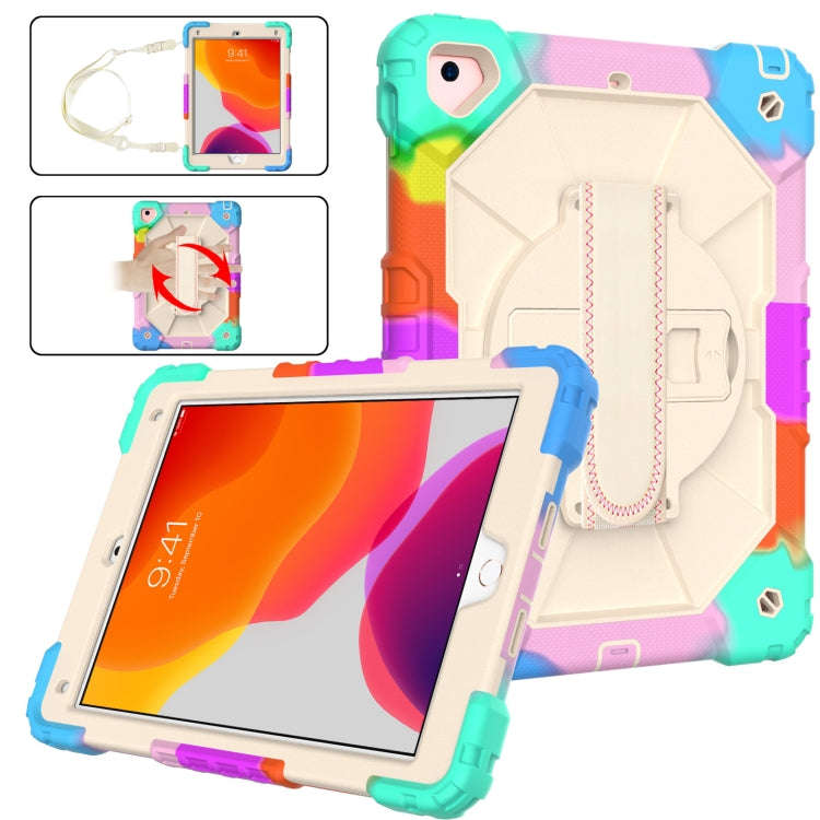 Contrast Color Robot Shockproof Silicon + PC Protective Case with Holder & Shoulder Strap, For iP...