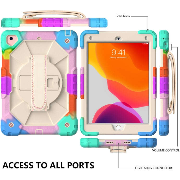 Contrast Color Robot Shockproof Silicon + PC Protective Case with Holder & Shoulder Strap, For iP...