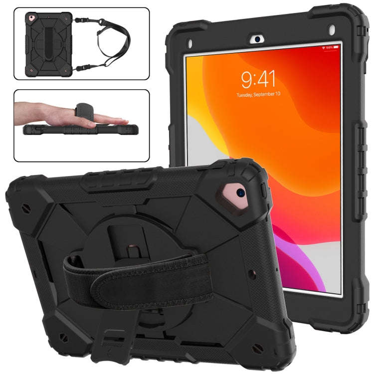 Contrast Color Robot Shockproof Silicon + PC Protective Case with Holder & Shoulder Strap, For iP...