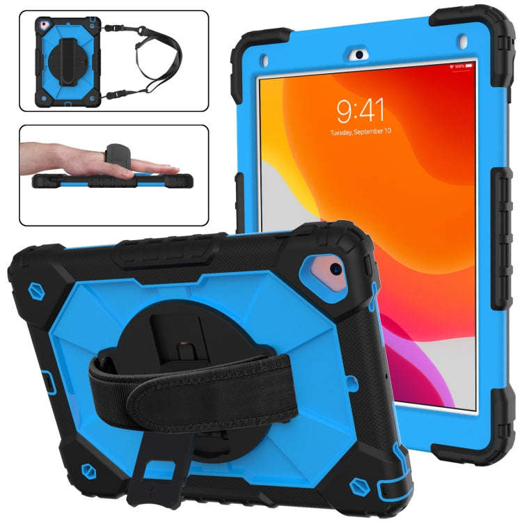 Contrast Color Robot Shockproof Silicon + PC Protective Case with Holder & Shoulder Strap, For iP...