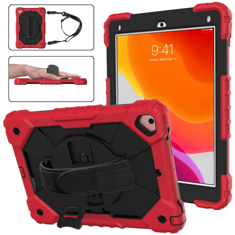 Contrast Color Robot Shockproof Silicon + PC Protective Case with Holder & Shoulder Strap, For iP...