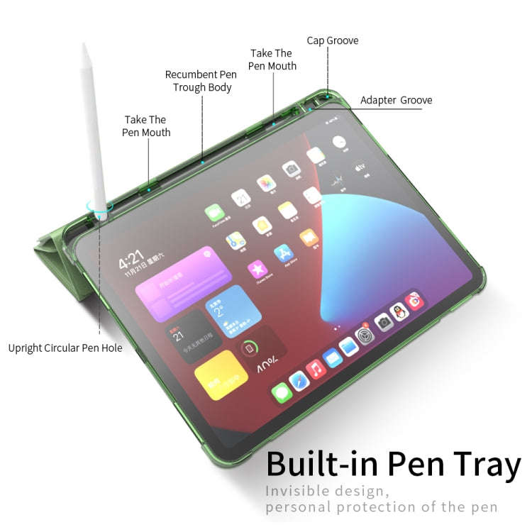 Multi-folding Horizontal Flip PU Leather + TPU Aitbag Shockproof Half Paste Case with Holder & Pe...