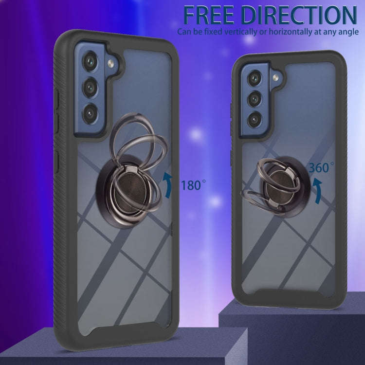 Starry Sky Solid Color Series Shockproof PC + TPU Protective Case with Ring Holder & Magnetic Fun...