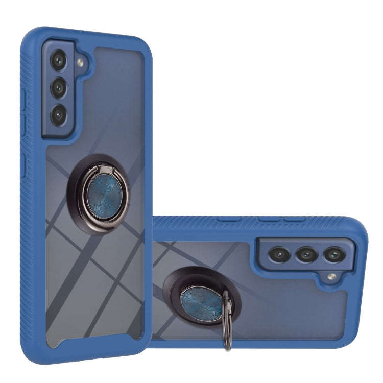 Starry Sky Solid Color Series Shockproof PC + TPU Protective Case with Ring Holder & Magnetic Fun...
