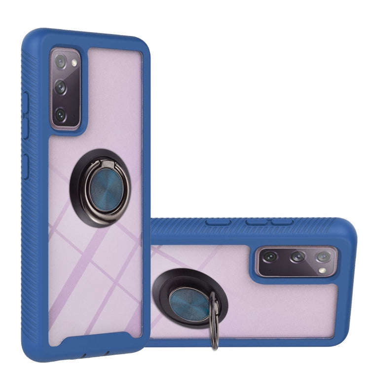 Starry Sky Solid Color Series Shockproof PC + TPU Protective Case with Ring Holder & Magnetic Fun...