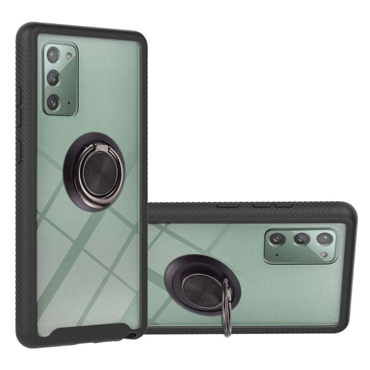 Starry Sky Solid Color Series Shockproof PC + TPU Protective Case with Ring Holder & Magnetic Fun...