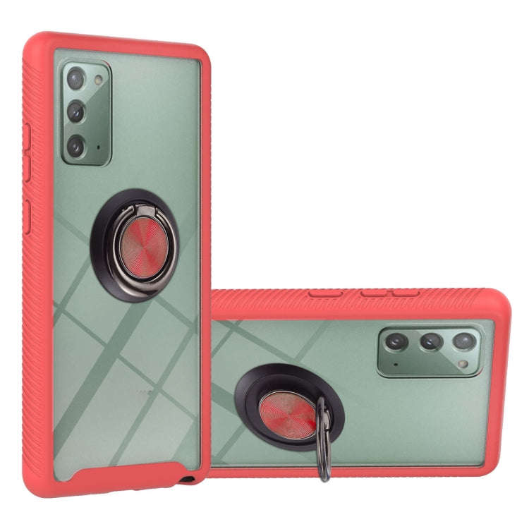 Starry Sky Solid Color Series Shockproof PC + TPU Protective Case with Ring Holder & Magnetic Fun...