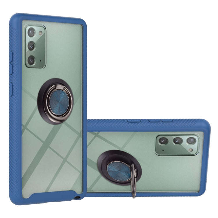 Starry Sky Solid Color Series Shockproof PC + TPU Protective Case with Ring Holder & Magnetic Fun...