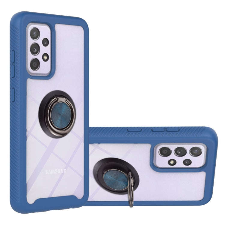 Starry Sky Solid Color Series Shockproof PC + TPU Protective Case with Ring Holder & Magnetic Fun...