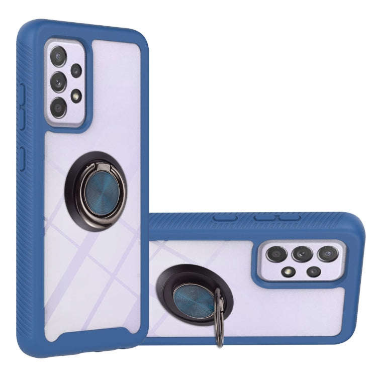Starry Sky Solid Color Series Shockproof PC + TPU Protective Case with Ring Holder & Magnetic Fun...