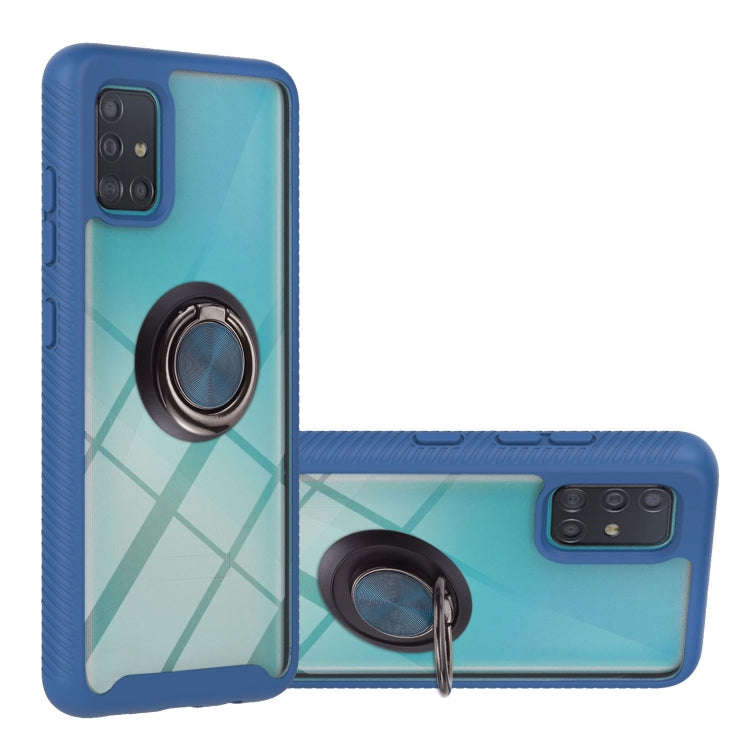 Starry Sky Solid Color Series Shockproof PC + TPU Protective Case with Ring Holder & Magnetic Fun...