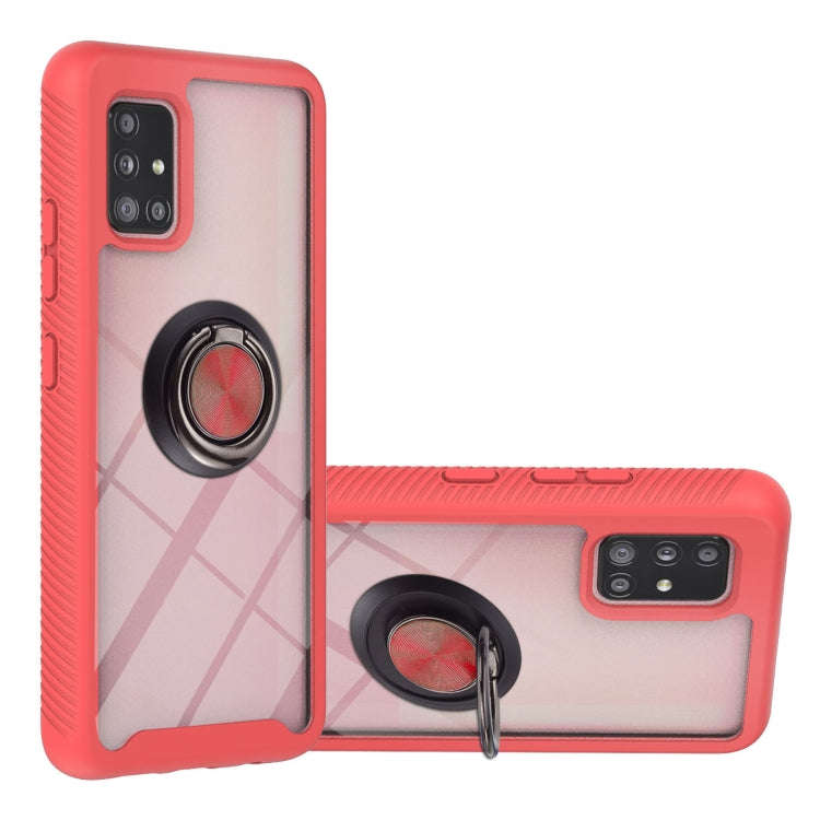 Starry Sky Solid Color Series Shockproof PC + TPU Protective Case with Ring Holder & Magnetic Fun...
