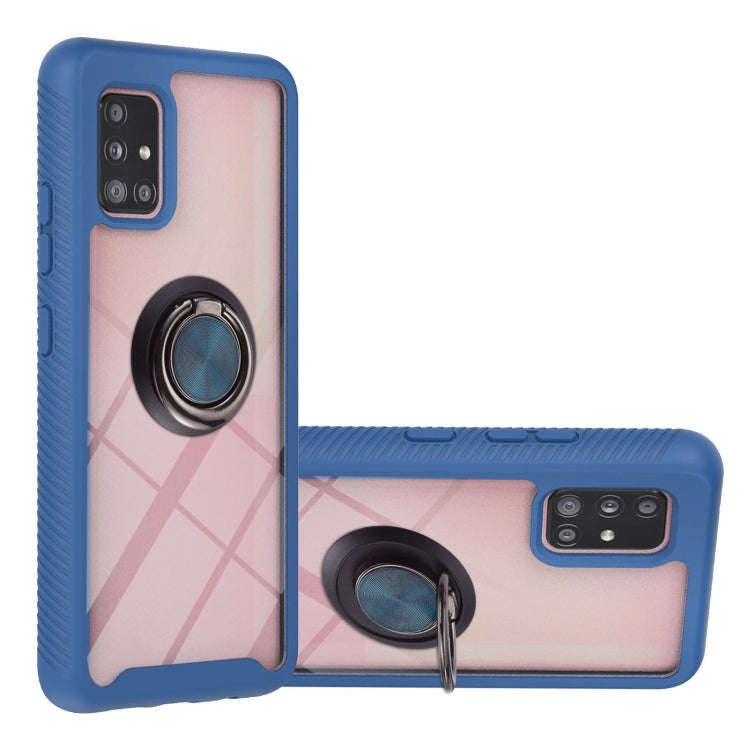 Starry Sky Solid Color Series Shockproof PC + TPU Protective Case with Ring Holder & Magnetic Fun...