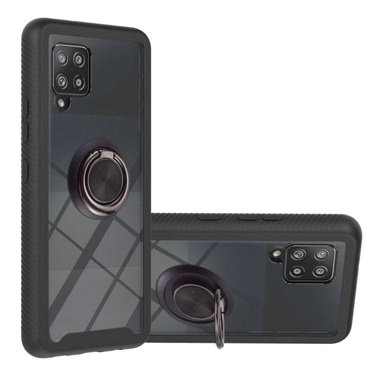 Starry Sky Solid Color Series Shockproof PC + TPU Protective Case with Ring Holder & Magnetic Fun...