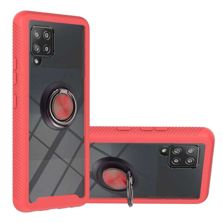 Starry Sky Solid Color Series Shockproof PC + TPU Protective Case with Ring Holder & Magnetic Fun...