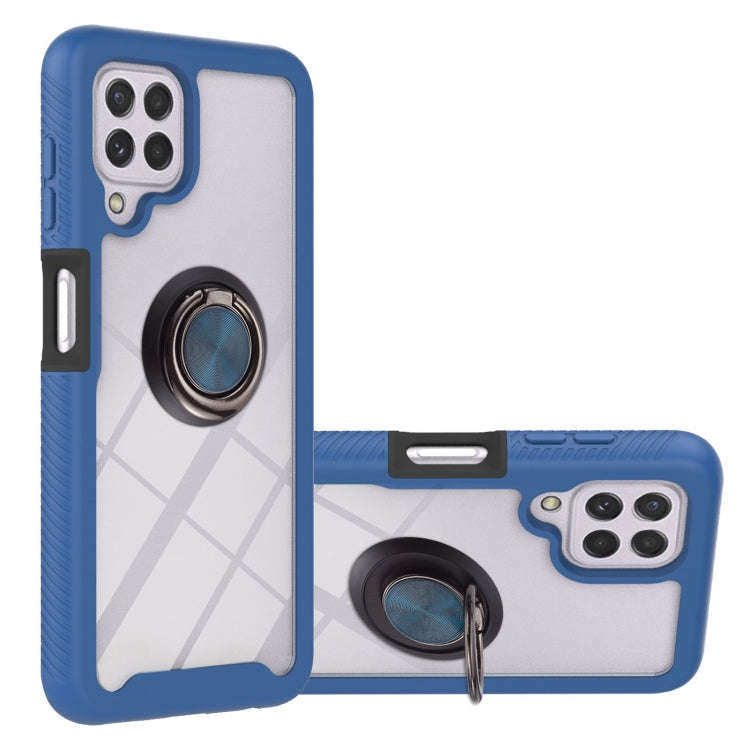 Starry Sky Solid Color Series Shockproof PC + TPU Protective Case with Ring Holder & Magnetic Fun...