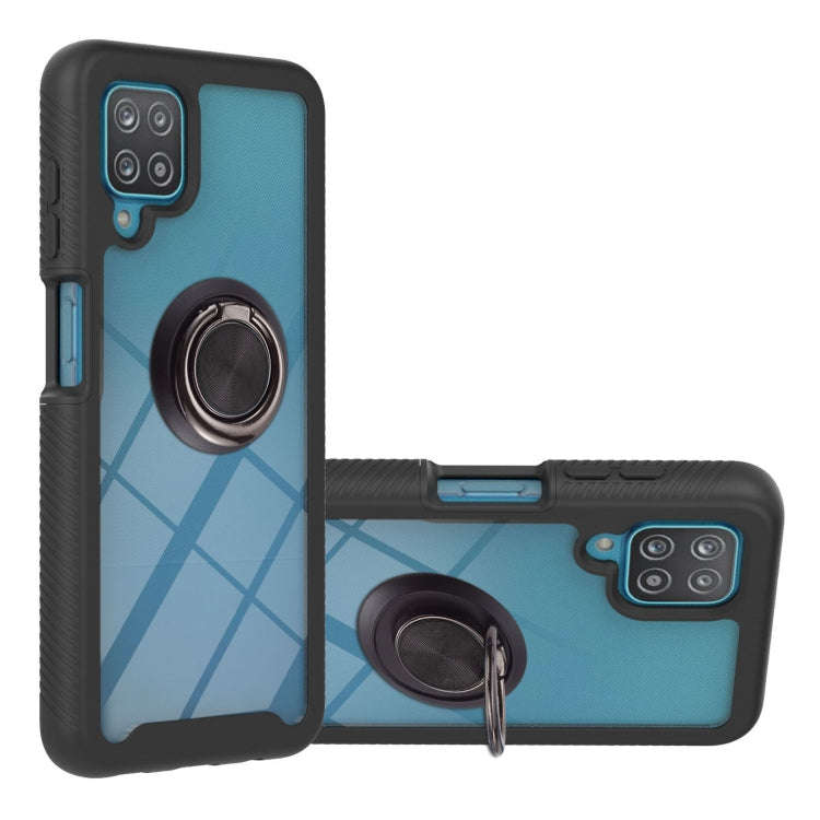 Starry Sky Solid Color Series Shockproof PC + TPU Protective Case with Ring Holder & Magnetic Fun...