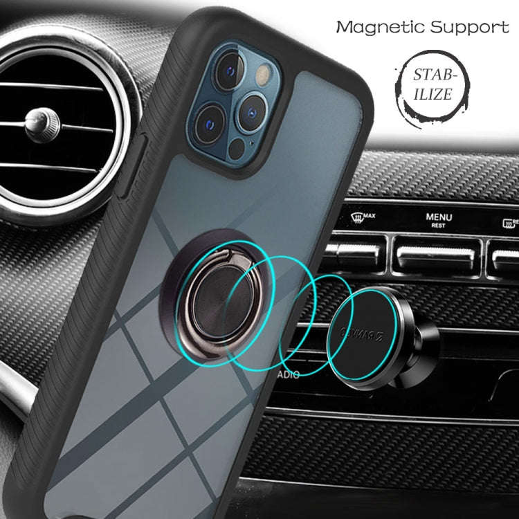 Starry Sky Solid Color Series Shockproof PC + TPU Protective Case with Ring Holder & Magnetic Fun...