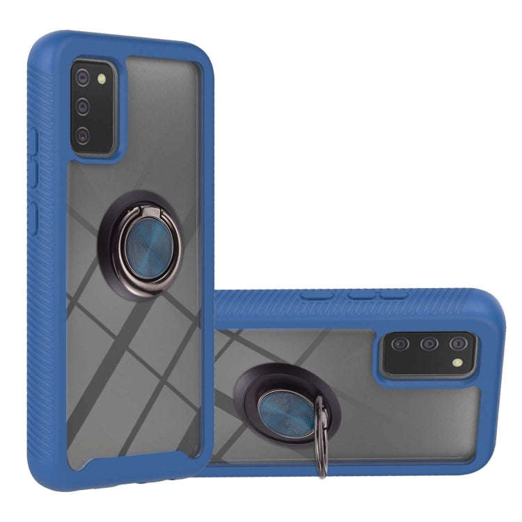 Starry Sky Solid Color Series Shockproof PC + TPU Protective Case with Ring Holder & Magnetic Fun...