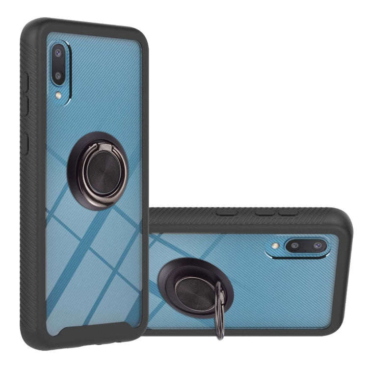 Starry Sky Solid Color Series Shockproof PC + TPU Protective Case with Ring Holder & Magnetic Fun...