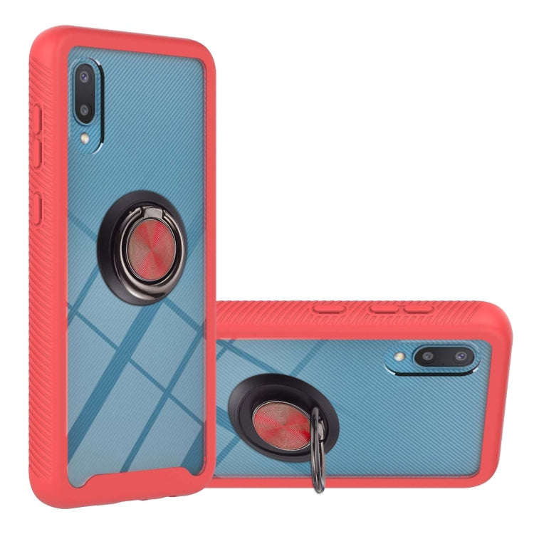 Starry Sky Solid Color Series Shockproof PC + TPU Protective Case with Ring Holder & Magnetic Fun...