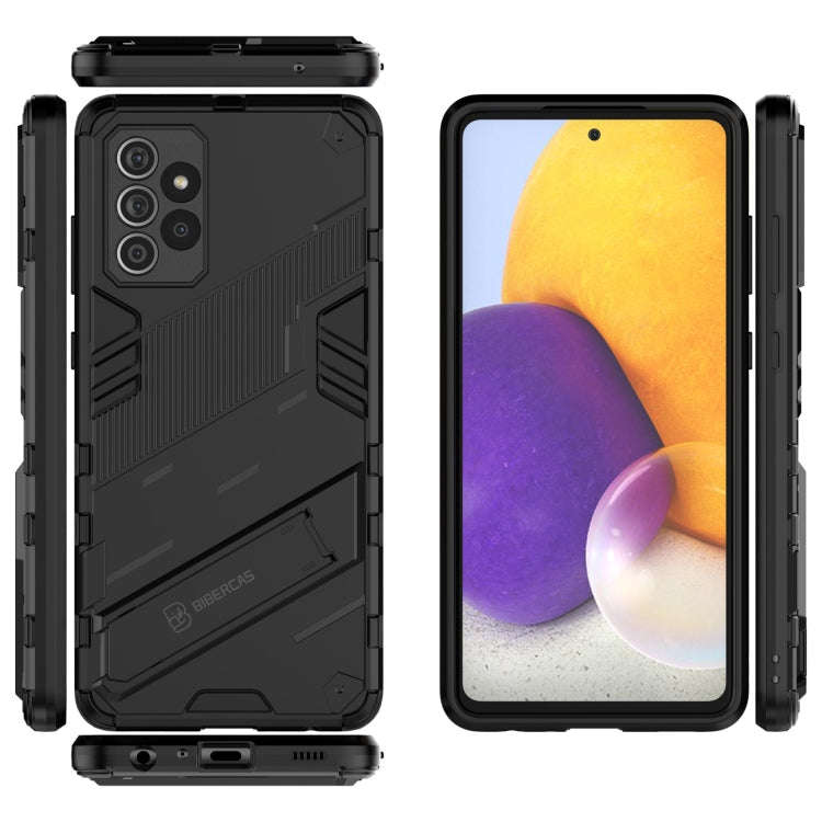 Punk Armor 2 in 1 PC + TPU Shockproof Case with Invisible Holder, For Samsung Galaxy A72 5G / 4G,...