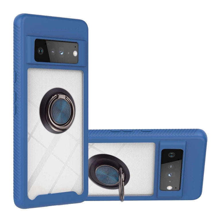 Starry Sky Solid Color Series Shockproof PC + TPU Protective Case with Ring Holder & Magnetic Fun...