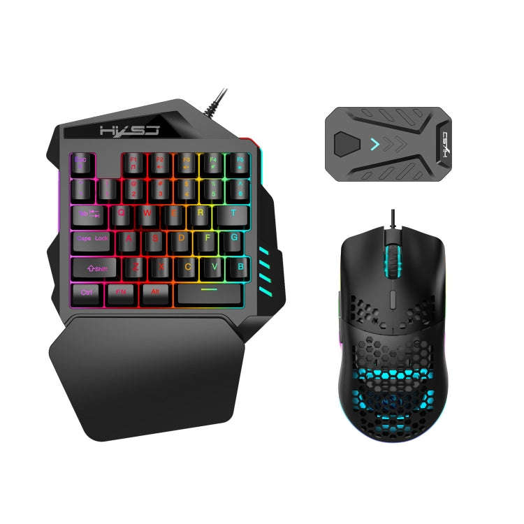 HXSJ V100+J900+P8 One-handed Keyboard + Programming Gaming Mouse + Keyboard Mouse Converter Set, ...