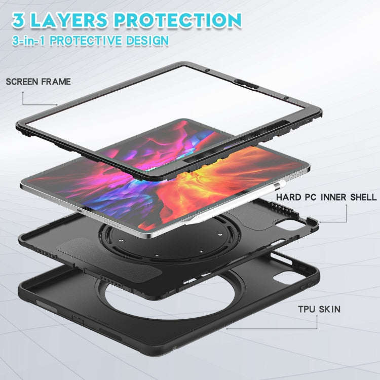 Shockproof TPU + PC Protective Case with 360 Degree Rotation Foldable Handle Grip Holder & Pen Sl...
