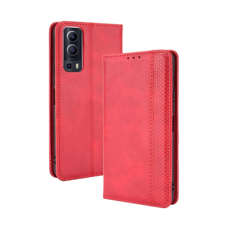 Magnetic Buckle Retro Crazy Horse Texture Horizontal Flip Leather Case with Holder & Card Slots &...