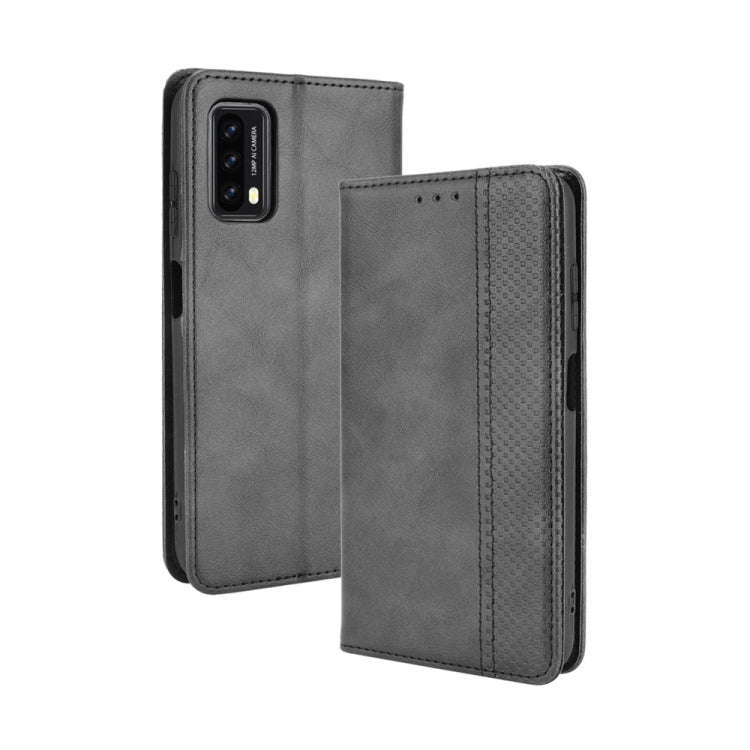 Magnetic Buckle Retro Crazy Horse Texture Horizontal Flip Leather Case with Holder & Card Slots &...