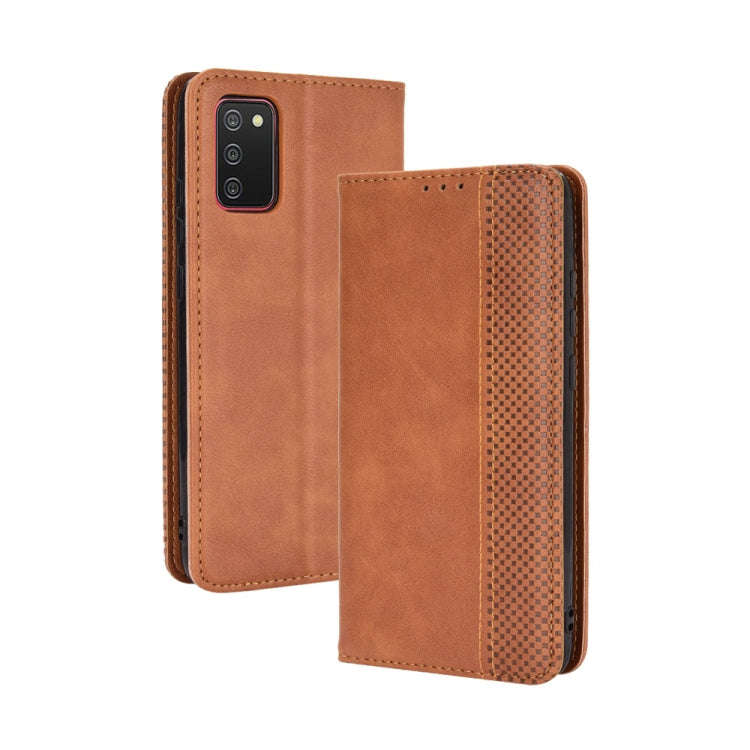 Magnetic Buckle Retro Crazy Horse Texture Horizontal Flip Leather Case with Holder & Card Slots &...