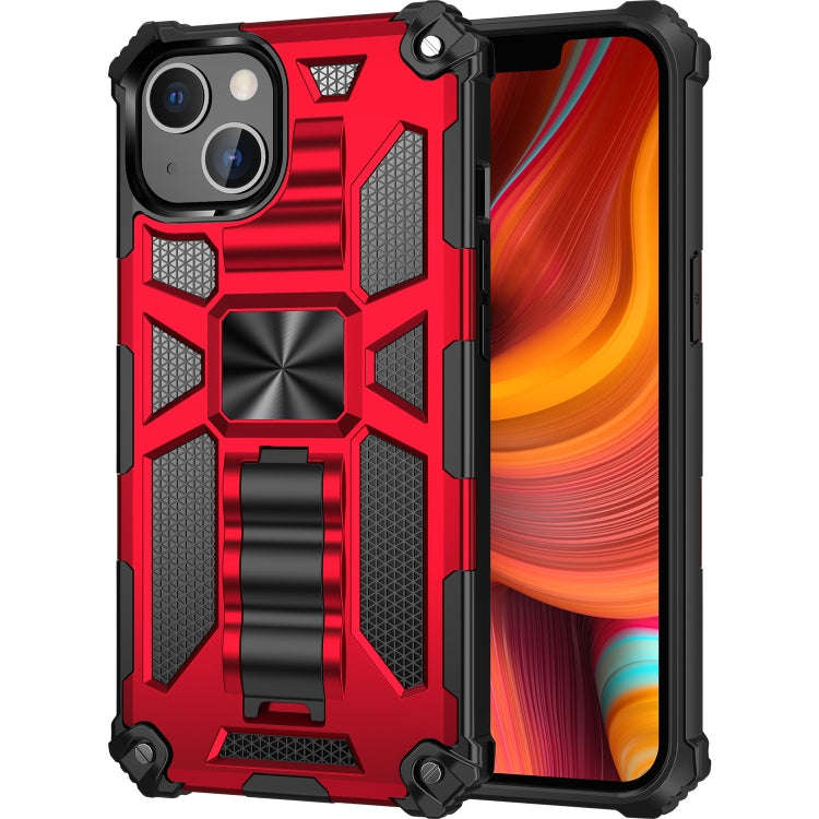 Armor Shockproof TPU + PC Magnetic Protective Case with Holder, For iPhone 13, For iPhone 13 Pro,...