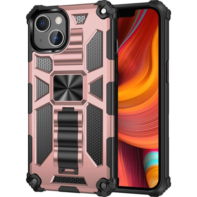 Armor Shockproof TPU + PC Magnetic Protective Case with Holder, For iPhone 13, For iPhone 13 Pro,...