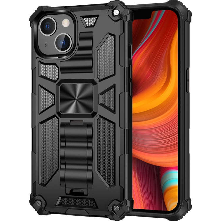 Armor Shockproof TPU + PC Magnetic Protective Case with Holder, For iPhone 13, For iPhone 13 Pro,...