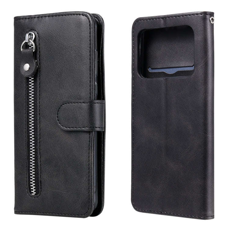 Fashion Calf Texture Zipper Horizontal Flip Leather Case with Holder & Card Slots & Wallet, For X...