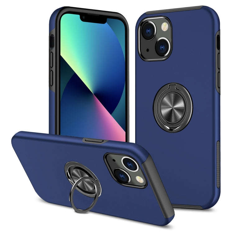 PC + TPU Shockproof Magnetic Protective Case with Invisible Ring Holder, For iPhone 13 mini, For ...