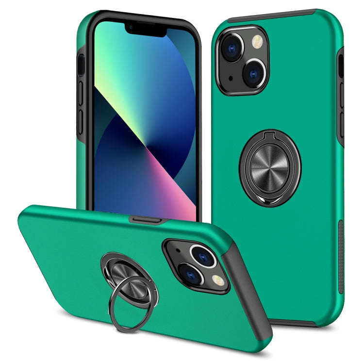 PC + TPU Shockproof Magnetic Protective Case with Invisible Ring Holder, For iPhone 13 mini, For ...