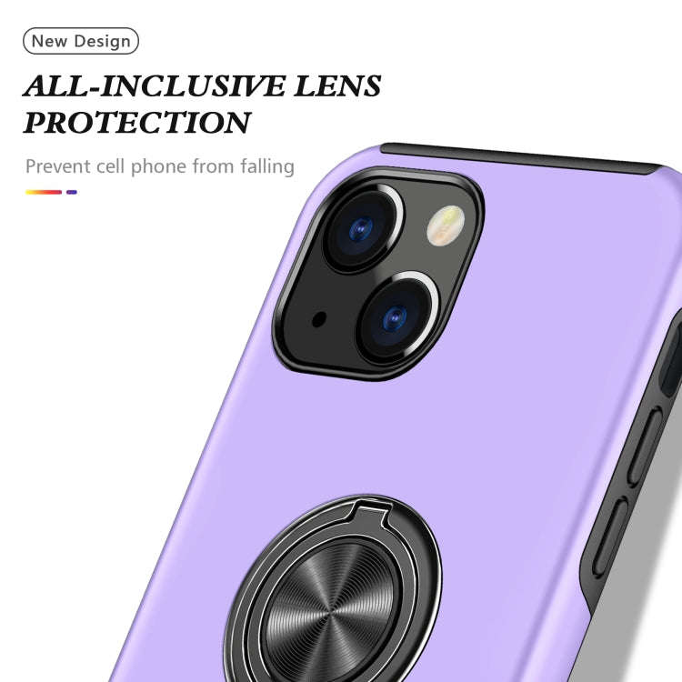 PC + TPU Shockproof Magnetic Protective Case with Invisible Ring Holder, For iPhone 13 mini, For ...