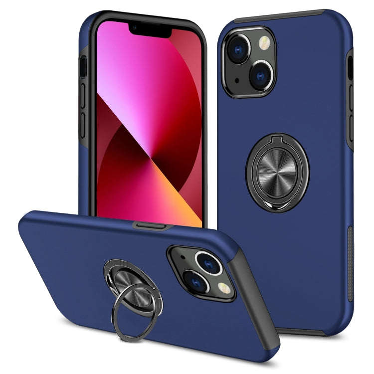 PC + TPU Shockproof Magnetic Protective Case with Invisible Ring Holder, For iPhone 13 mini, For ...