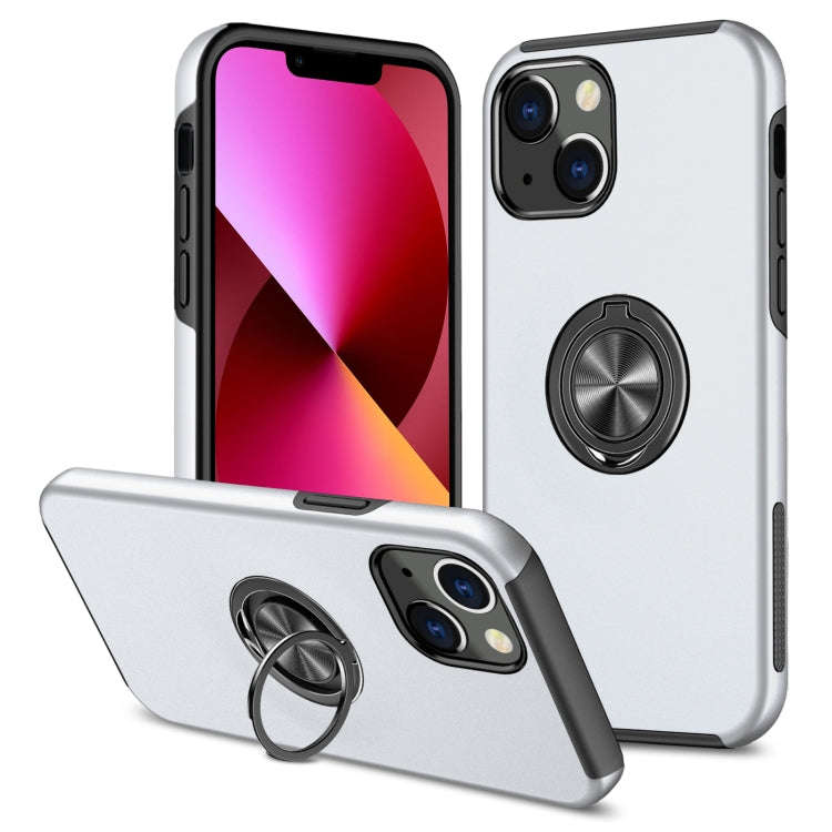 PC + TPU Shockproof Magnetic Protective Case with Invisible Ring Holder, For iPhone 13 mini, For ...