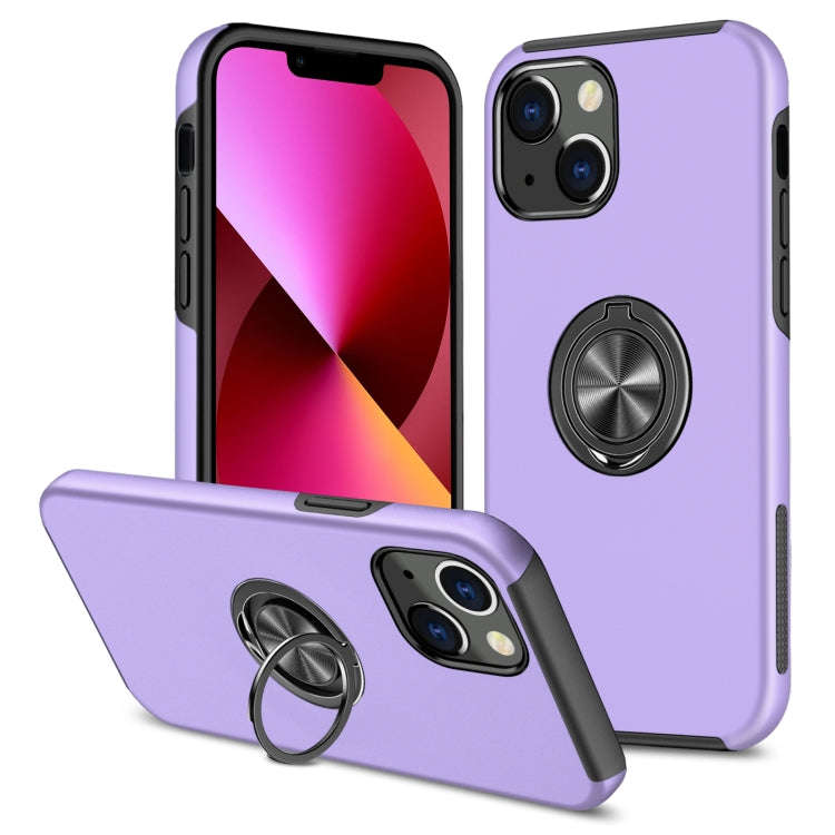 PC + TPU Shockproof Magnetic Protective Case with Invisible Ring Holder, For iPhone 13 mini, For ...