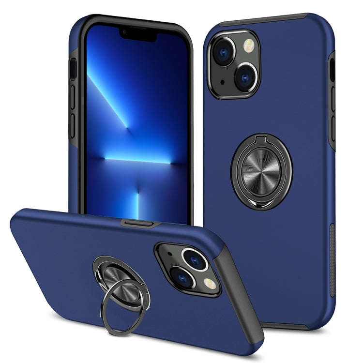PC + TPU Shockproof Magnetic Protective Case with Invisible Ring Holder, For iPhone 13 mini, For ...